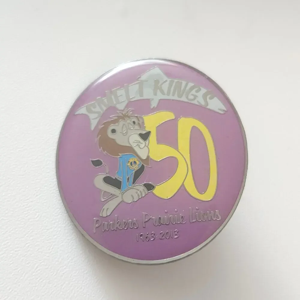 2013 Parkers Prairie Lions Club 50th Anniversary Sweet King's Enamel Lapel Pin